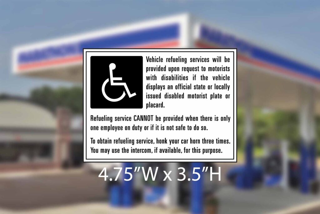 Marathon - Small ADA Decal 4.75x3.5 - Regulatory Decal