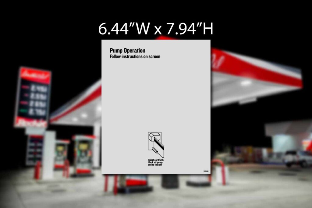 United - Pump Operation - Wayne Ovation 1 - Decal