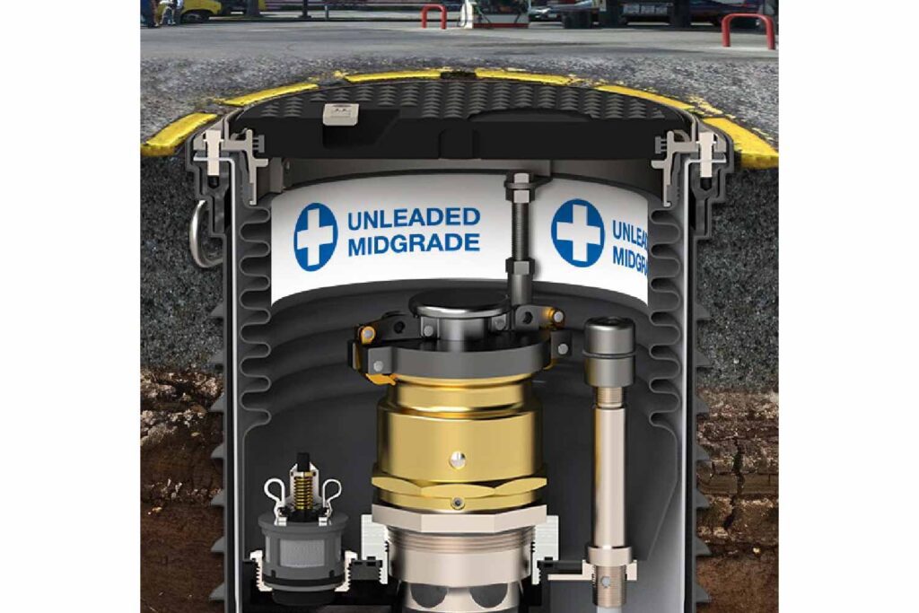 Underground midgrade unleaded fuel dispenser.