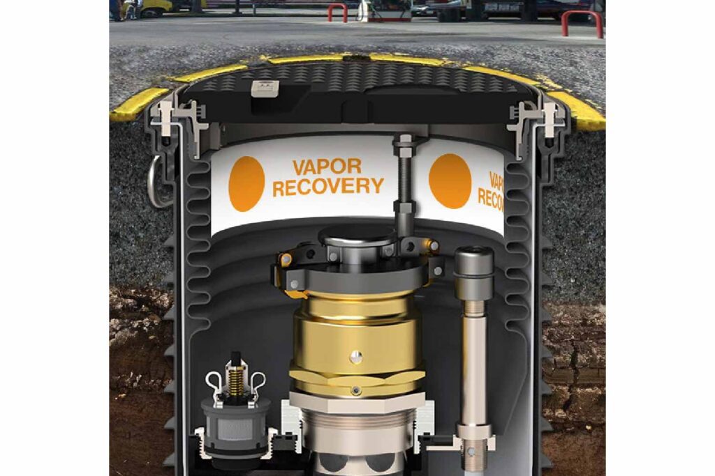 Underground vapor recovery system diagram.