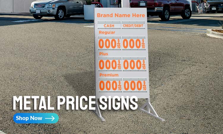 Metal Price Sign - Shop Now