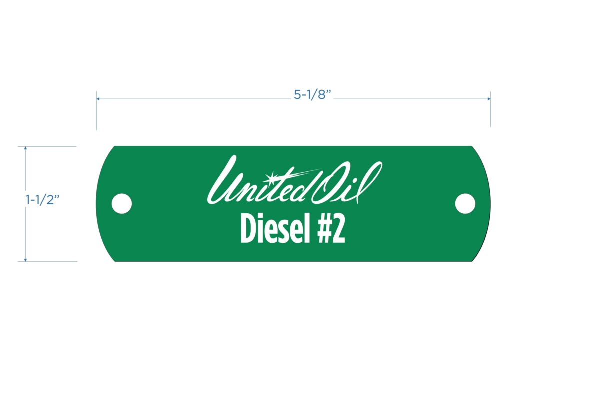 United Pacific Diesel #2 Tank Tag