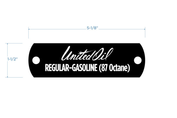 United Pacific Regular Gasoline Tank Tag