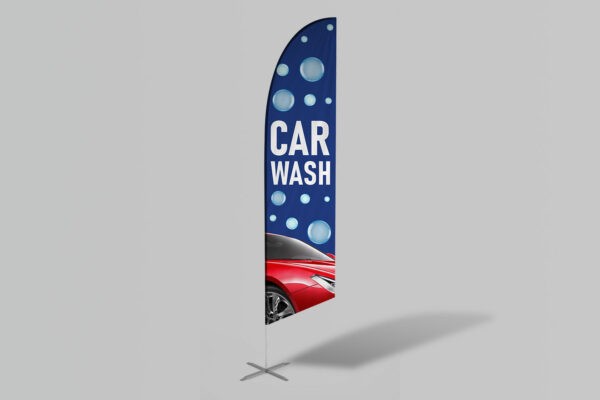 Car Wash Now Open Feather Flag