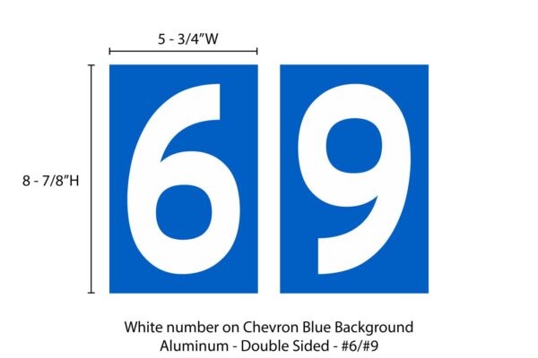 Chevron Blue Fonts Double Sided
