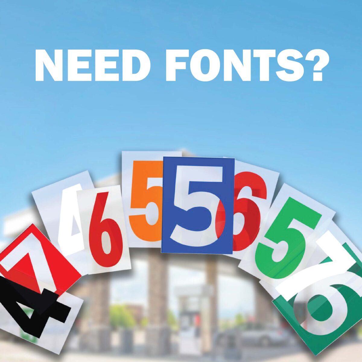 Need Fonts? Variety of shapes and sizes