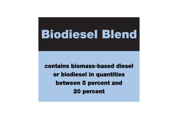 Chevron Biodiesel Blend Decal
