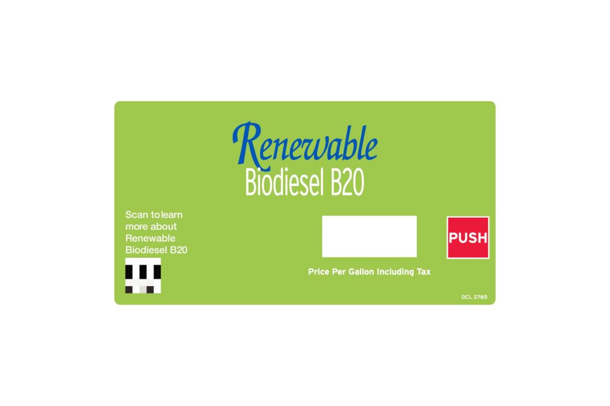 Renewable Biodiesel B20 Chevron Gilbarco Advantage PID Overlay