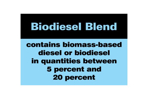 Pearson Fuels Biodiesel Blend Regulatory Decal