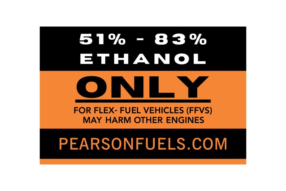 Pearson Fuels Stop 51%-83% Ethanol Regulatory Decal