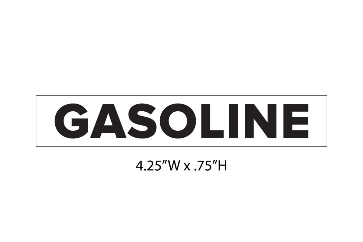 ExxonMobil Gasoline Decal - Black on White