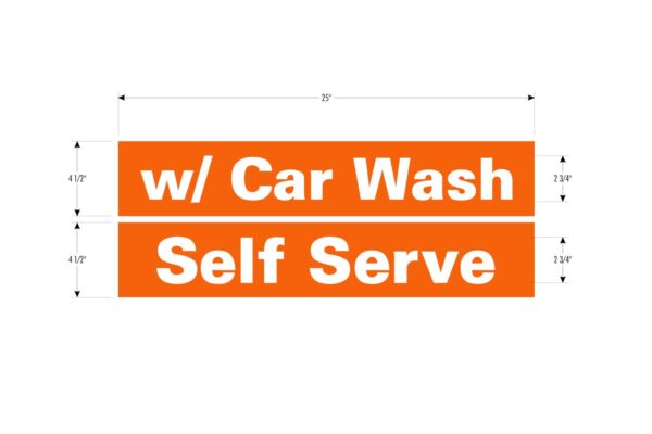 76 Sliders “With Car Wash” & “Self Serve” – Qty 2 Each