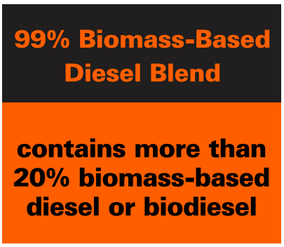 SC Fuels 99% Biomass-Based Regulatory Decal