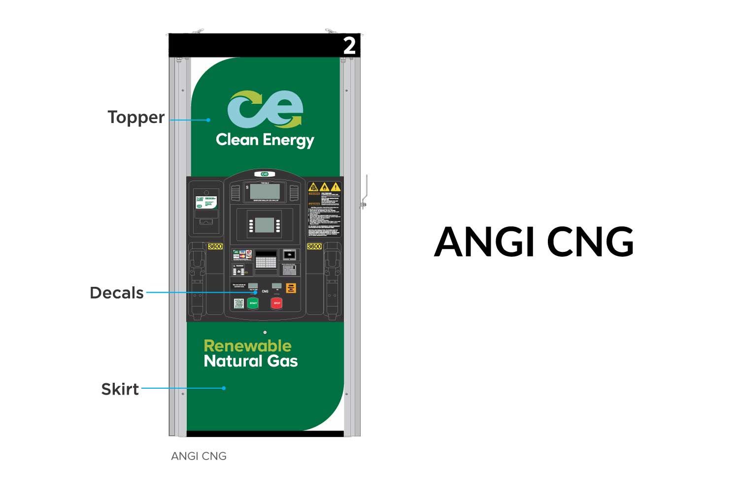 Clean Energy ANGI CNG Dispenser Model
