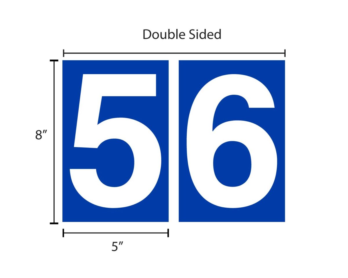 Mobil Font Kit Numbers 5 and 6 - Double Sided