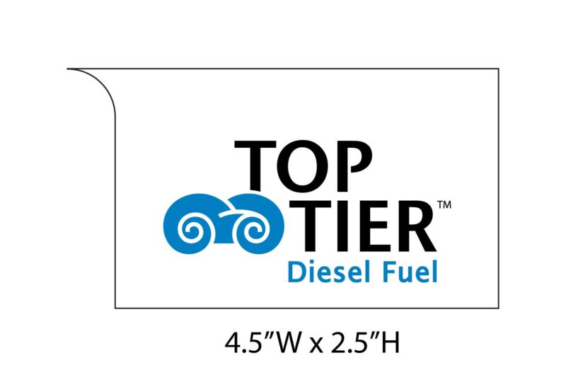 Top Tier Diesel Fuel logo sticker.
