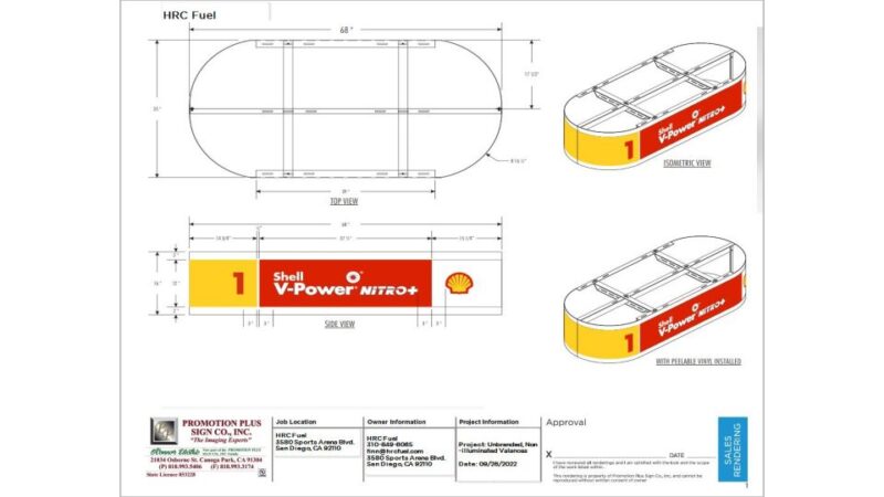 Shell V-Power Nitro+ fuel sign design.