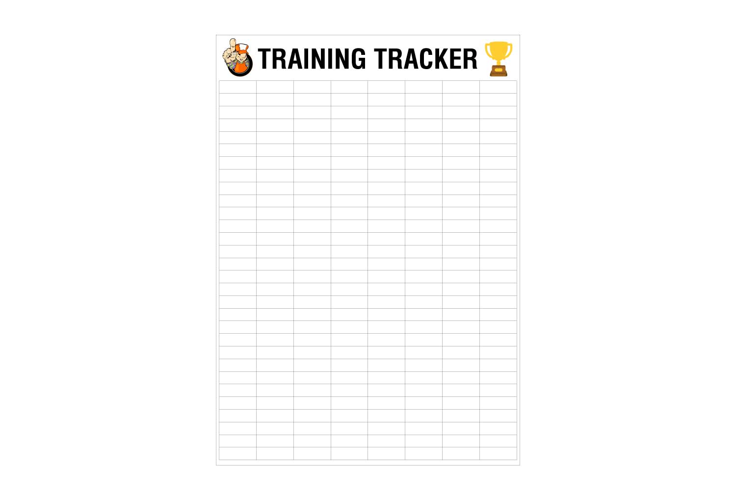 Home Depot Parking Sign and Training Tracker