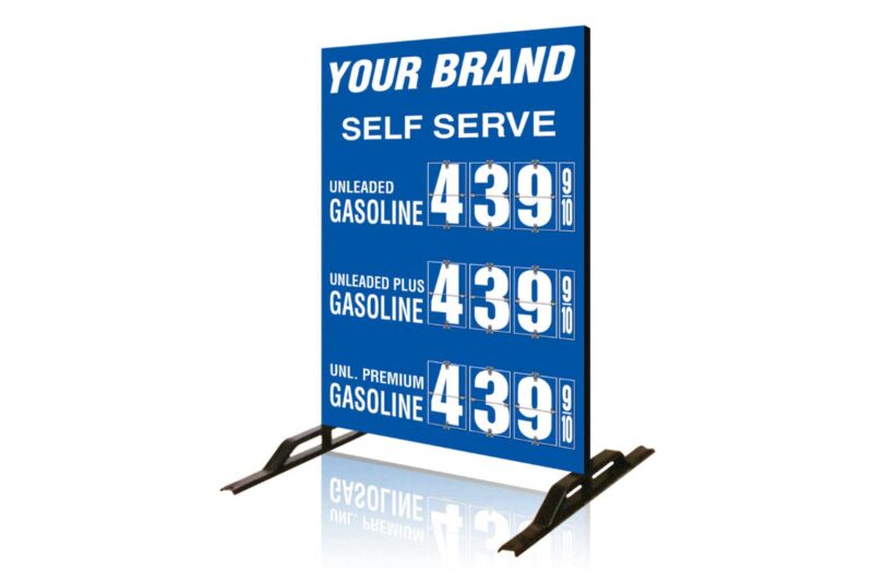 Gas price sign: $4.39 per gallon.