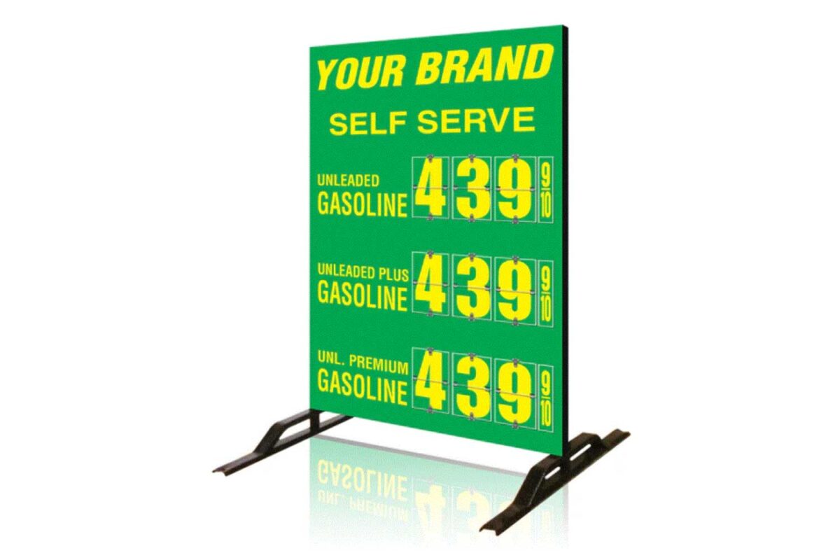 Gas price sign: Your Brand, Self Serve.