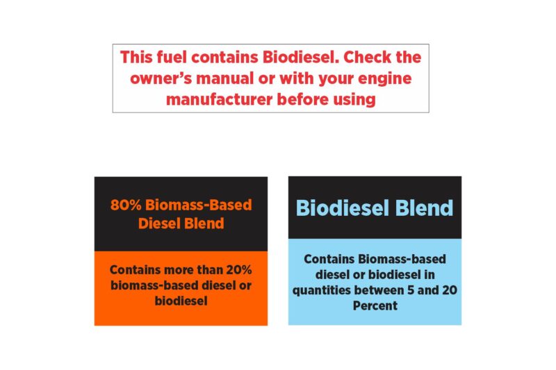 Biodiesel blend: Check owner's manual.