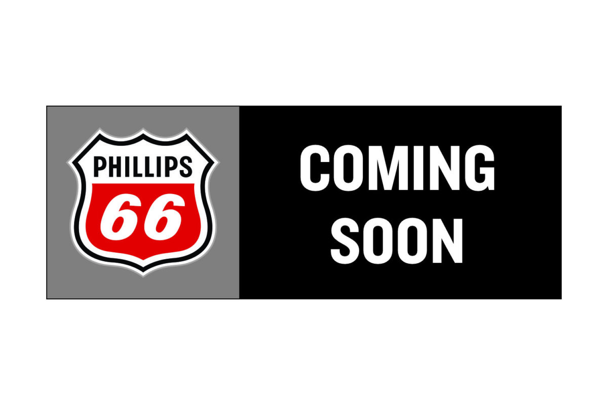 Phillips 66 logo with "Coming Soon" text.