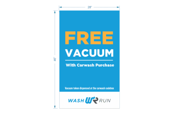 Free vacuum with carwash purchase.