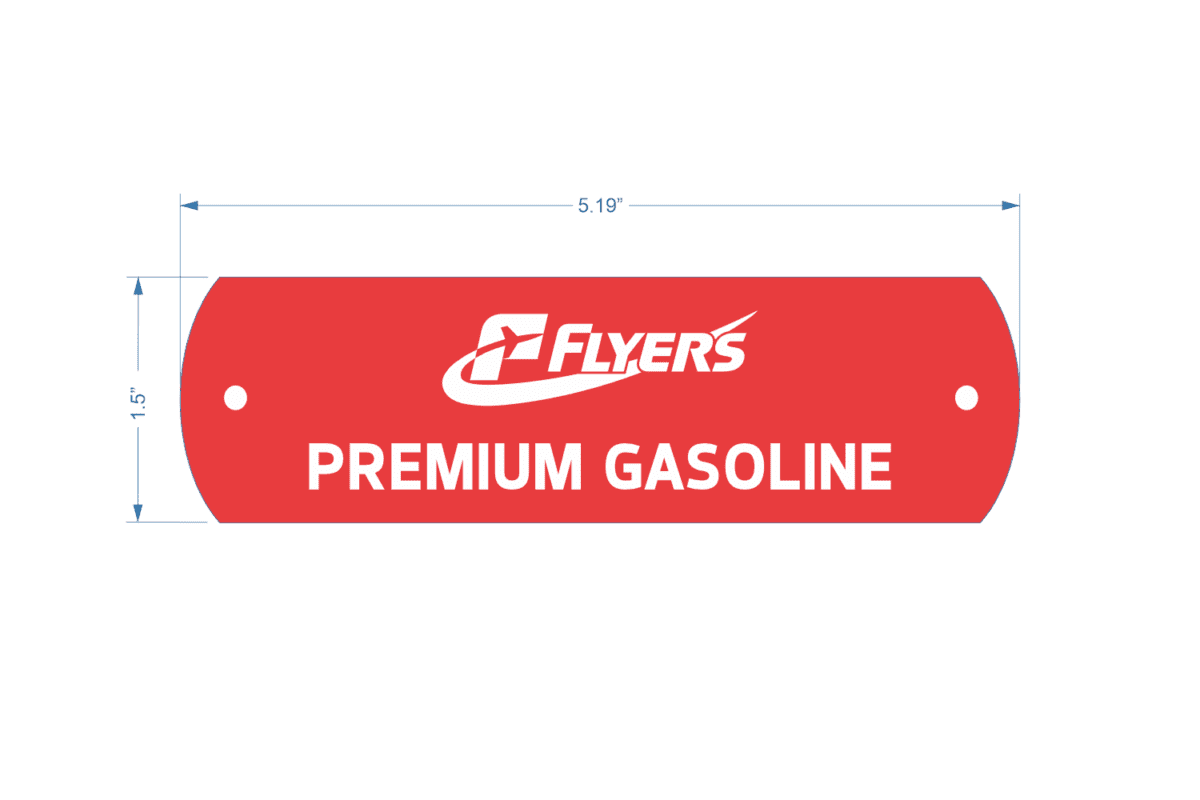 Flyers Premium Gasoline sign with logo.