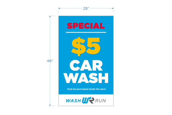 $5 car wash special at Wash 'n' Run.