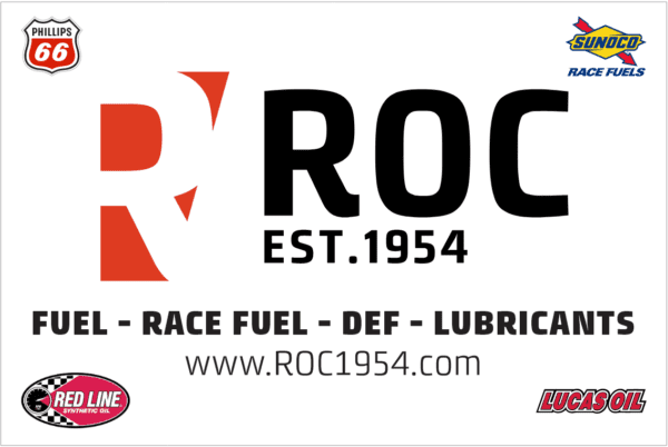 ROC logo, fuel, race fuel, DEF, lubricants.