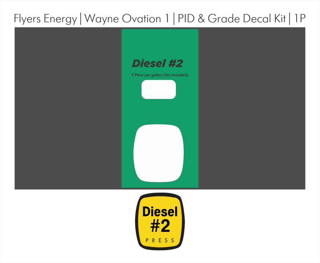 Diesel #2 fuel decal template.