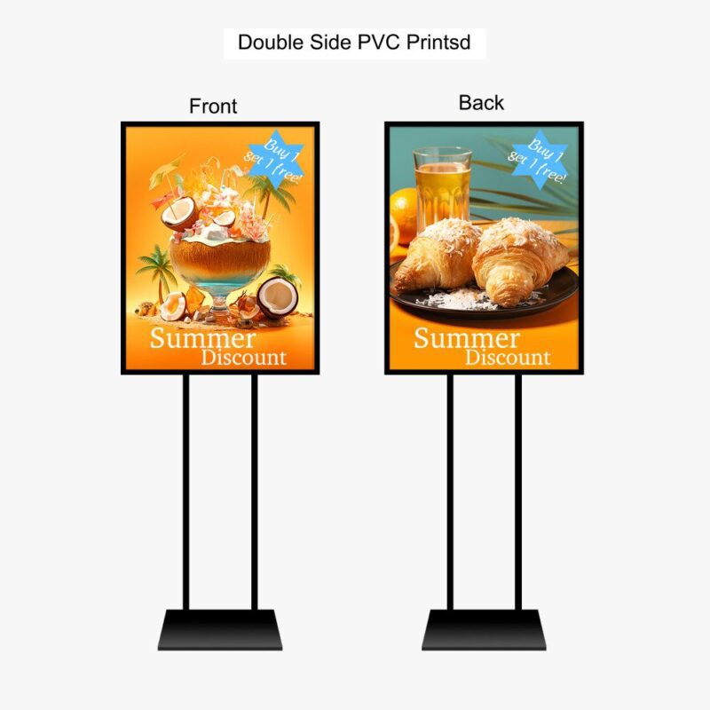 Summer discount double-sided display stand.