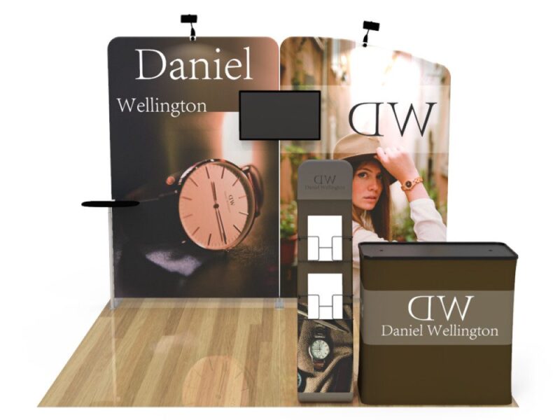 Daniel Wellington trade show booth display.