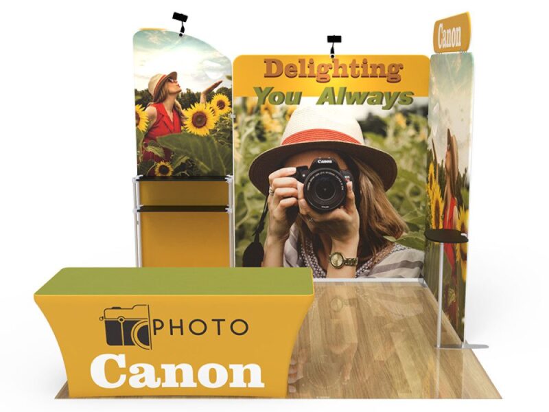 Canon trade show booth: delighting you always.