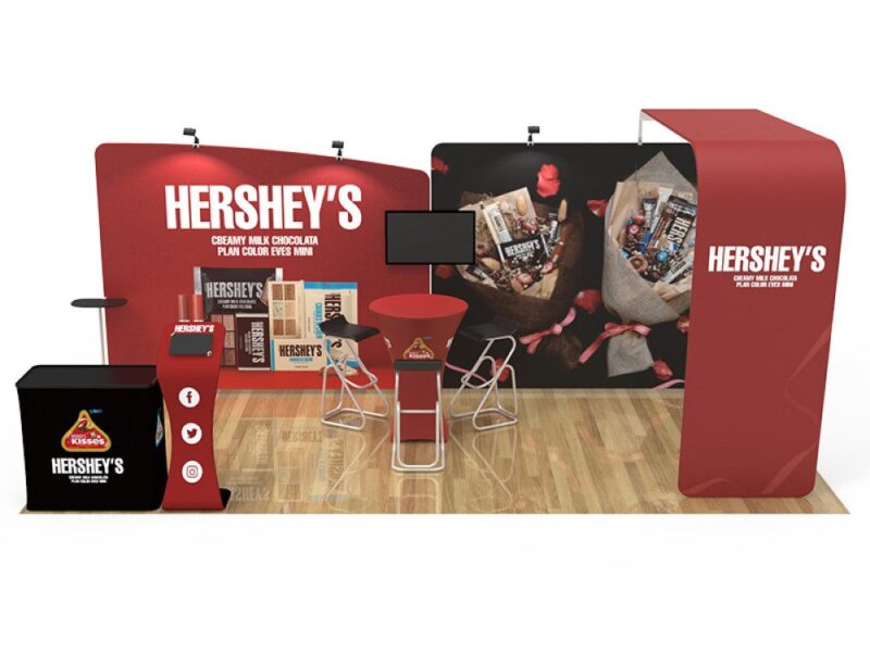 Hershey's trade show booth display.