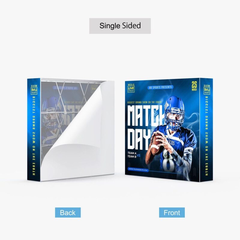 Match day: single-sided football flyer.