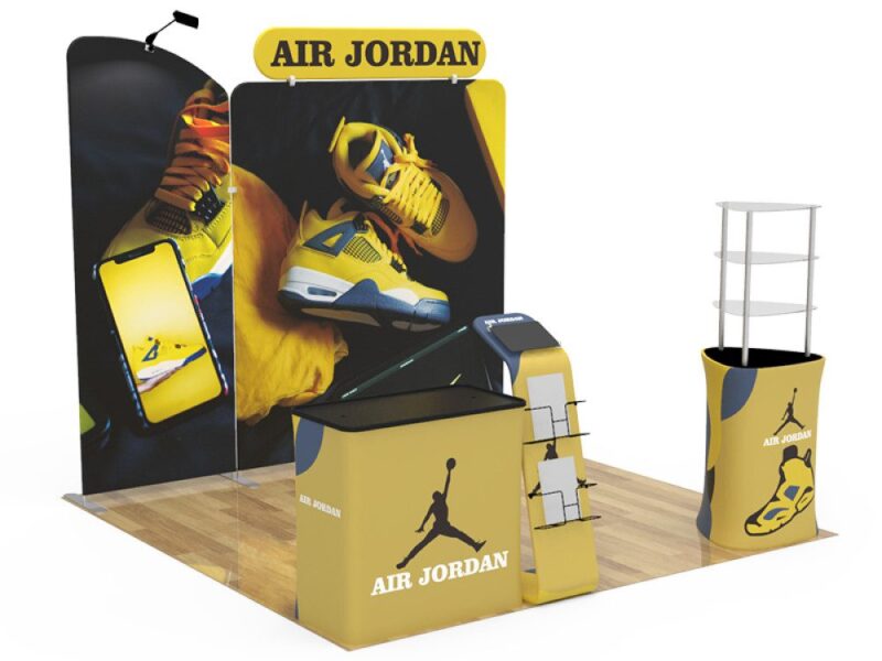 Air Jordan trade show booth display.