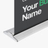 Retractable banner stand with "Your Name".