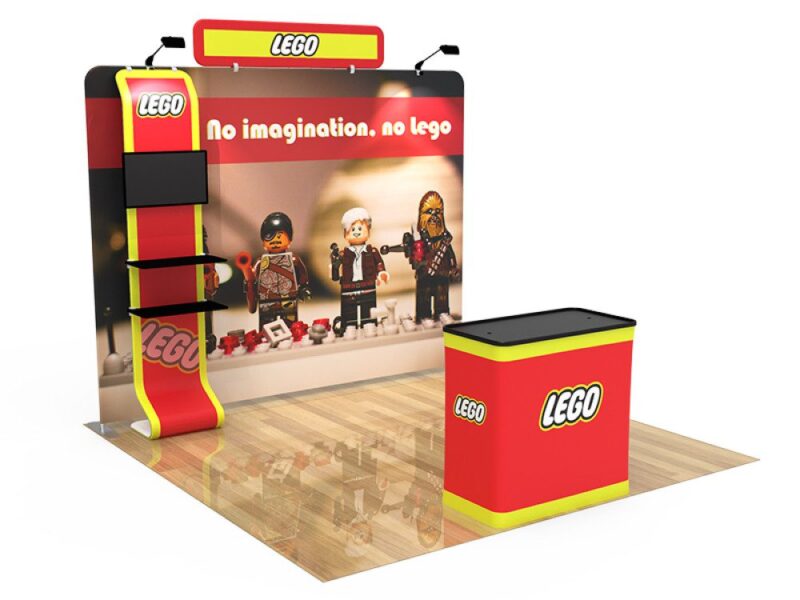 LEGO trade show booth display.
