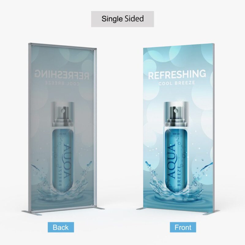 Single-sided lightbox ad: Aqua Breeze.