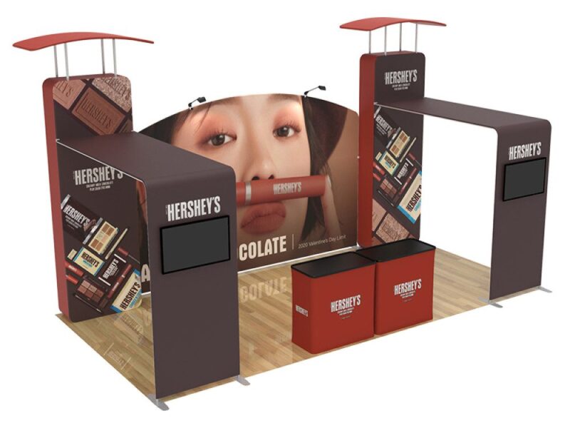 Hershey's Valentine's Day display booth.