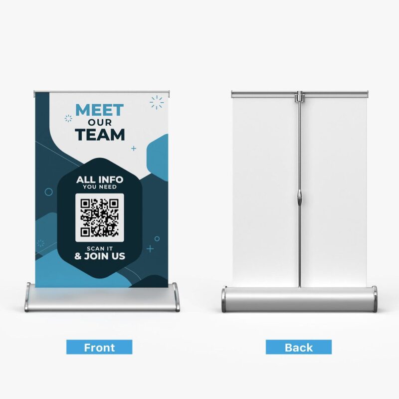 Meet our team, scan QR code.