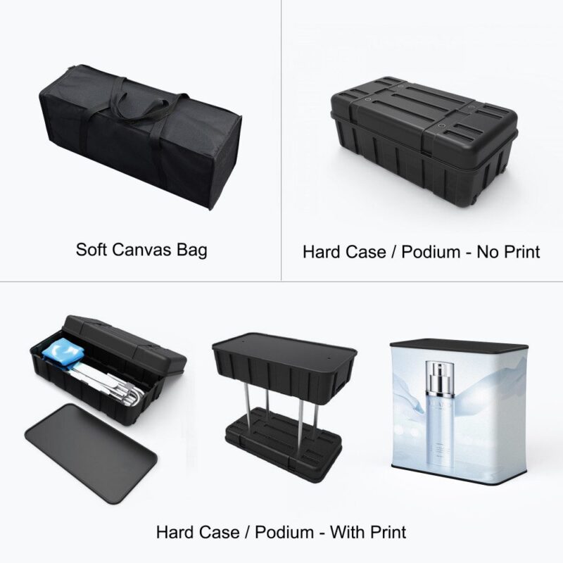 Display cases and carrying bags.