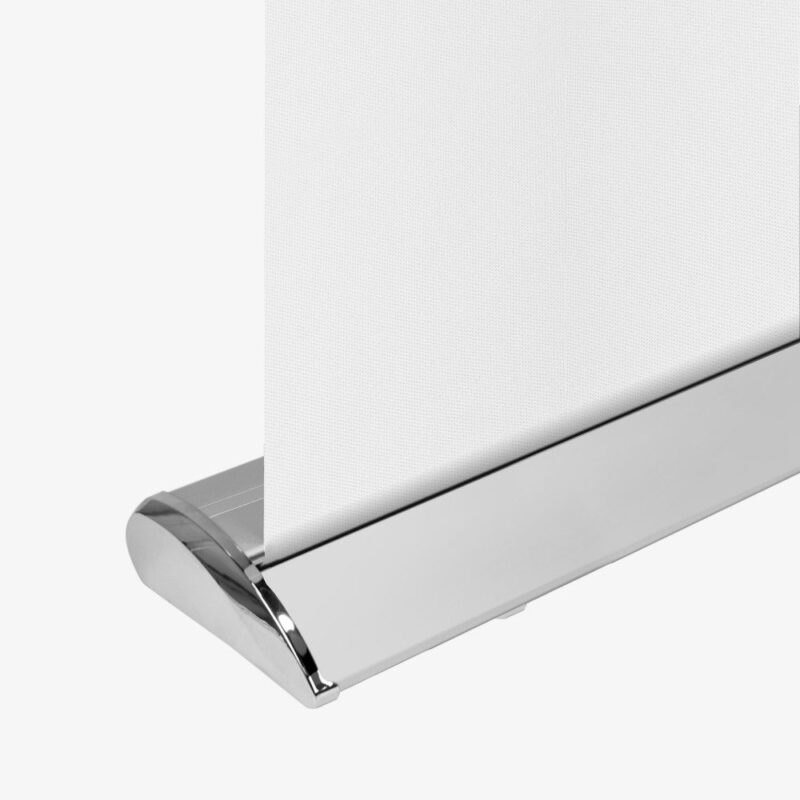 Retractable banner stand base detail.