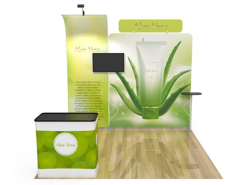 Aloe Vera trade show booth display.