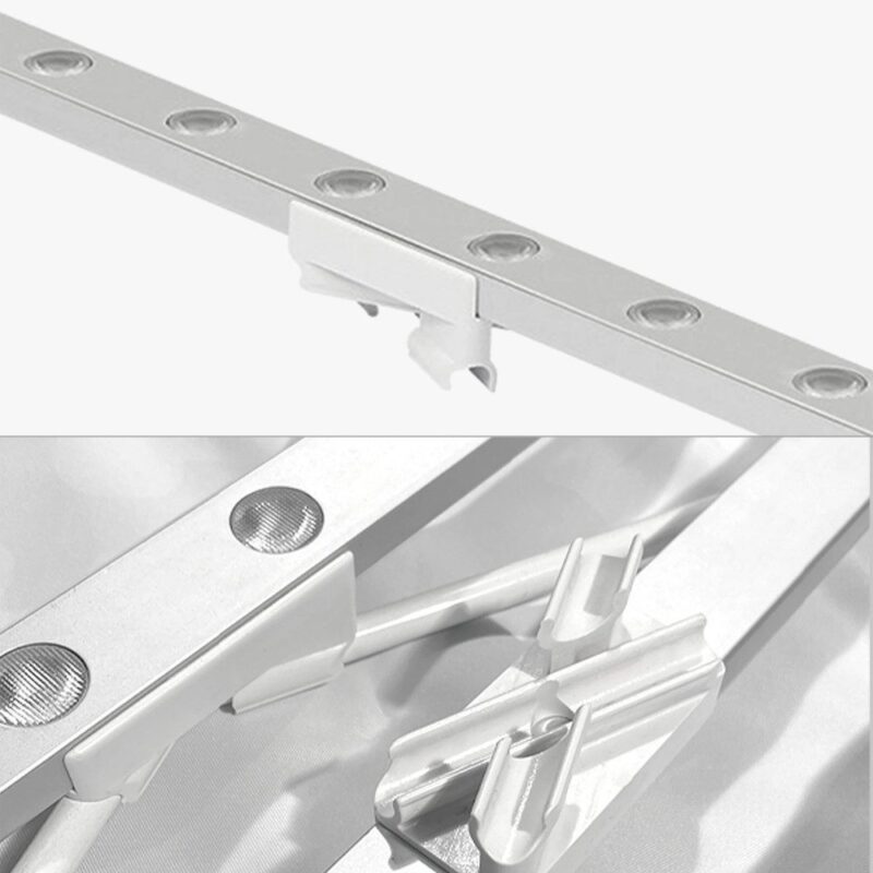 Here's an alt tag for the image: LED light bar with mounting brackets.