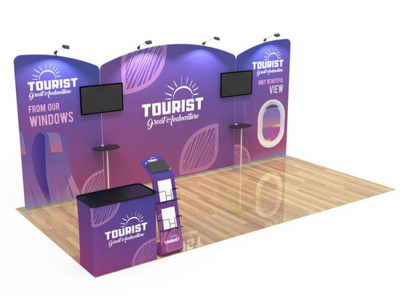 Trade show booth: Tourist Great Adventure.