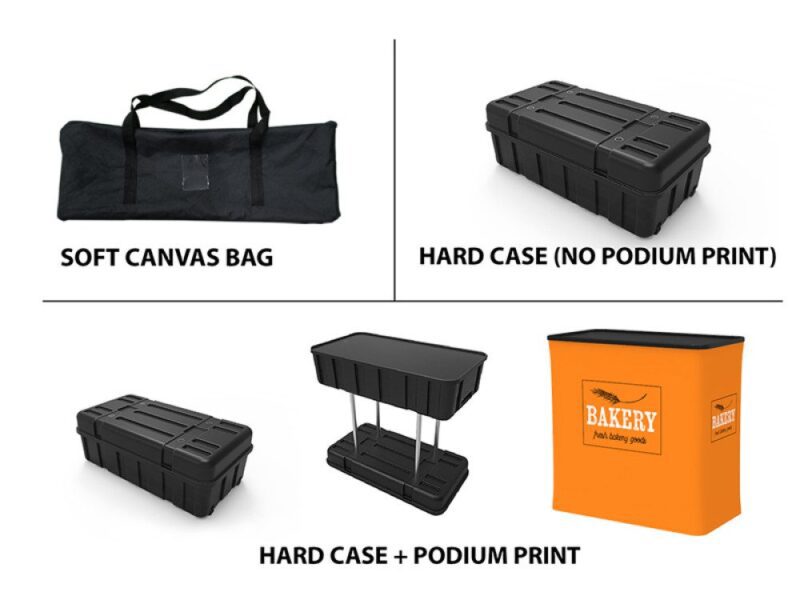 Portable display cases and bag.