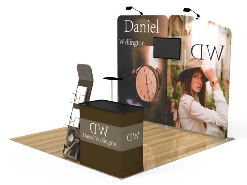 Daniel Wellington trade show booth display.