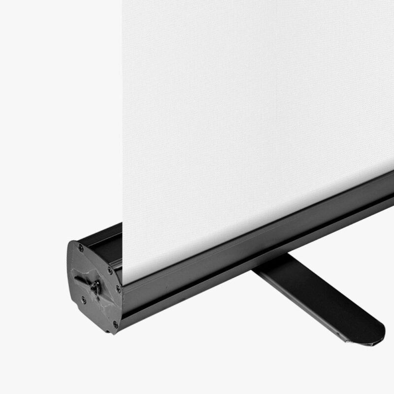 Black retractable banner stand base.